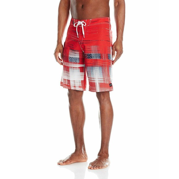 Oakley Men's Gridlock 21" Boardshorts - Red Line - Picture 1 of 2